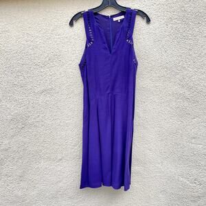 Rebecca Taylor Purple Sleeveless Dress 6 Crochet